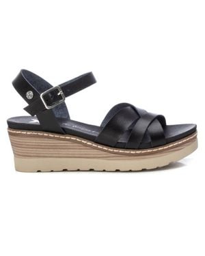 Xti Wedge Strappy Sandals - Blue