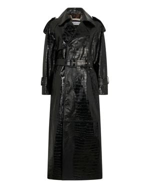 Philipp Plein Long Trench Coat Cocco - Black