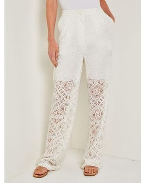 Misook Button-Fly Straight Leg Pants - Natural