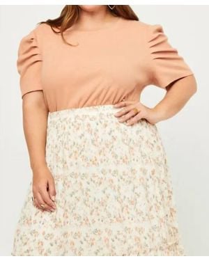 Hayden LA Shoulder Puff Top - Multicolor