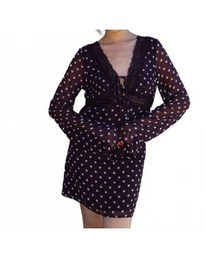 Bailey Rose Lassie Long Sleeve Mini Dress - Blue