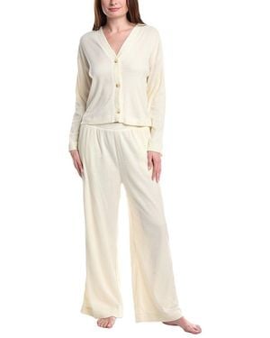 Honeydew Intimates 2Pc Cozy Up Cardigan Set - Natural