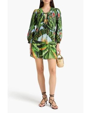FARM Rio Amazonia Mini Dress - Green