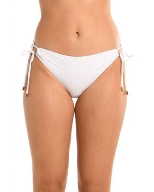 La Blanca Side Tie Hipster Bikini Bottom - White