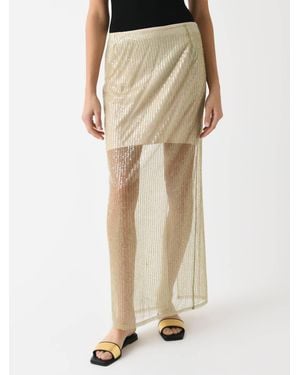 Remain Sequin Maxi Skirt - Natural