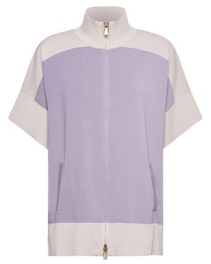Elena Miro Cappa Relaxed Fit/ Zip Jacket - Purple