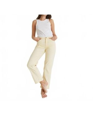 Yerse Straight Denim Pants - White