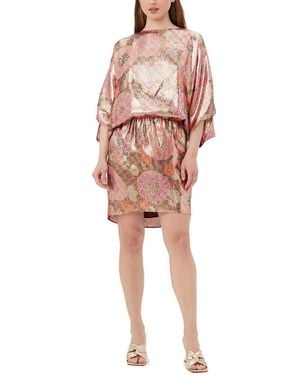 Trina Turk Manhattan Silk-Blend Dress - Red