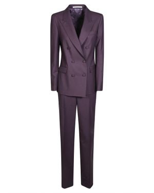 Tagliatore Parigi Double-Breasted Tailored Suit - Purple