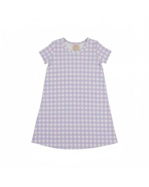 Beaufort Bonnet Girl's Lauderdale Gingham Polly Dress - Purple