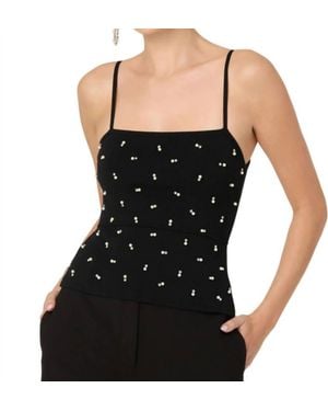 Astr Adde Embellished Sweater Tank - Black