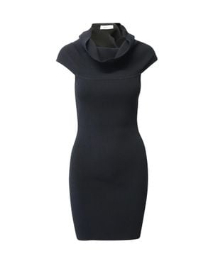 A.L.C. A. L.C Ribbed Knit Cowl Neck Body Con Dress - Black