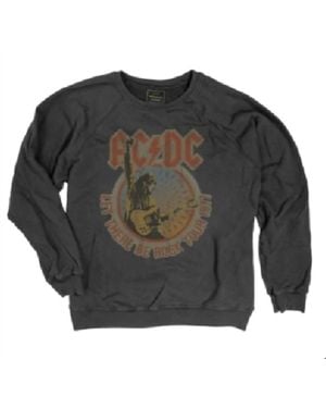 The Original Retro Brand Acdc Let There Be Rock Sweatshirt - Gray