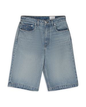 Rhude Drop Crotch Denim Shorts - Blue