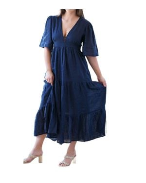 LUSANA Brooklyn Dress - Blue