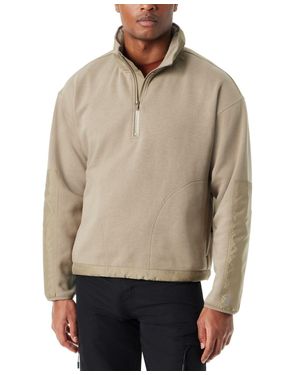 BASS OUTDOOR Sweatshirt Mensbeige Convertible Hood Regular Fit Zip Fts304 - Natural