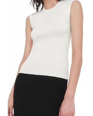 Partow Sable Sweater Tank - White