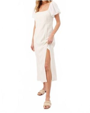 Kylie Paige Kris Midi Dress - White