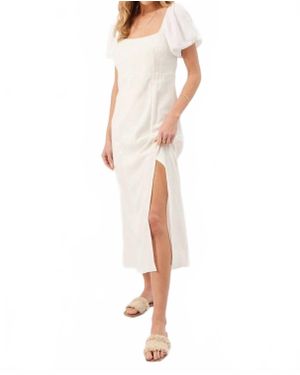 Kylie Paige Kris Midi Dress - White