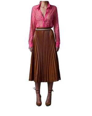 Le Superbe Pleats To Meet You Skirt - Red