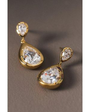 Nadri Sunny Tear Drop Earrings - Gray
