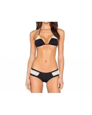 LSPACE Sensual Solids Lucy Triangle Bikini Top - Black