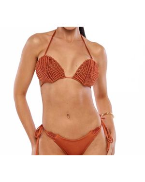 Zoew Shell Two Piece Swimsuit - Red