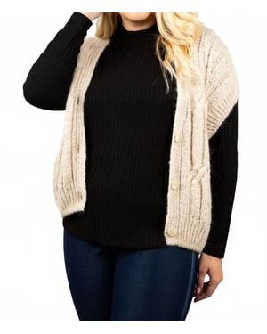 Summum Airy Alpaca Knit Sleeveless Cardigan - Black
