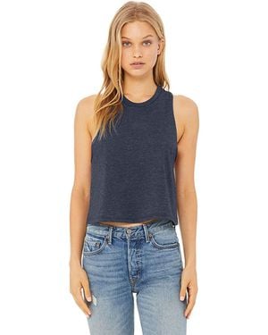 Bella Canvas Racerback Crop Tank - Blue