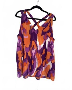 Adrienne V Neck Tank Top - Red