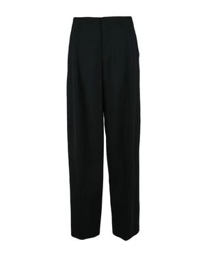 Victoria Beckham Baggy Pants With High Waist And Tapered Leg Design - Black