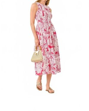 Lilly Pulitzer Daisey Smocked Midi Dress - Red