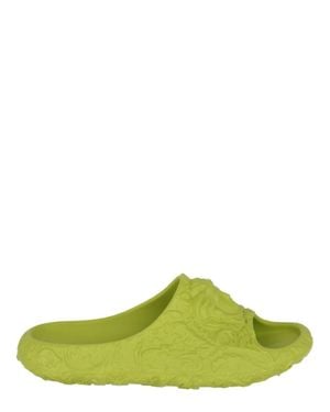 Versace Baroque Pool Slides - Green