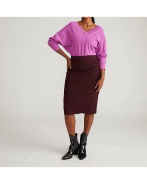 UNIVERSAL STANDARD Savvy Fine Knit Sweater Blouse - Purple