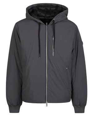 Moose Knuckles Matte Finish Down Jacket With Adjustable Hood - Black