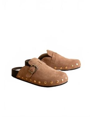 Oasis Society Toni Studded Buckle Clog - Brown