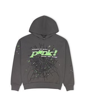 Sp5der Slate Punk V2 Hoodie - Gray