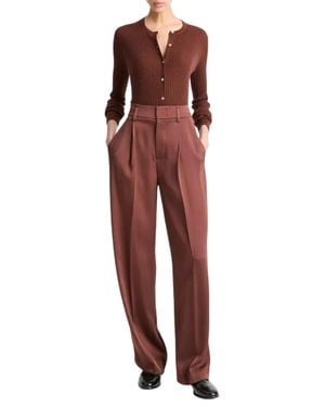 Vince Satin Wide Leg Trouser - Red