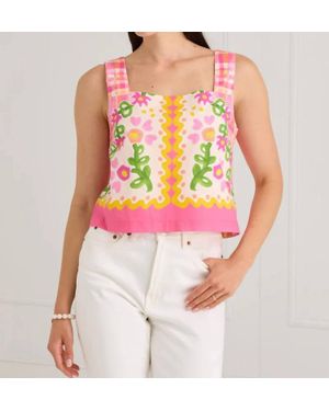 Alivia Tapestry Bloom Top - Pink
