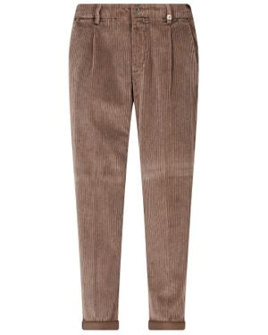 Myths Dark 1 Pinces Corduroy Straight-Leg Pants - Brown