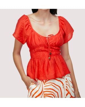 Lost + Wander Hidden Oasis Top - Red