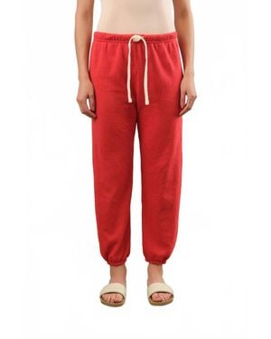 Hey Gang Drawstring Sweatpants - Red