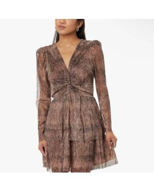 En Saison Catamaran Sheer Mini Dress - Brown