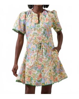 Sugarlips Zamara Floral Bouse Shift Mini Dress - White