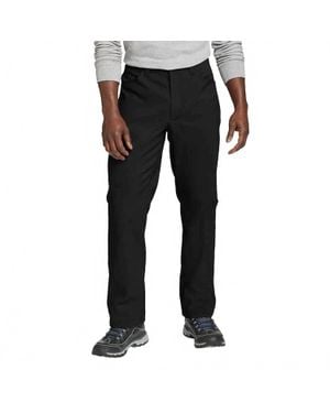 Eddie Bauer Flat Front Wrinkle Free Relaxed Fit Pants - Black