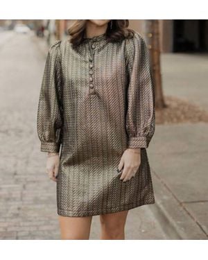 Sincerely Ours Party Jacquard Mini Dress - Multicolor