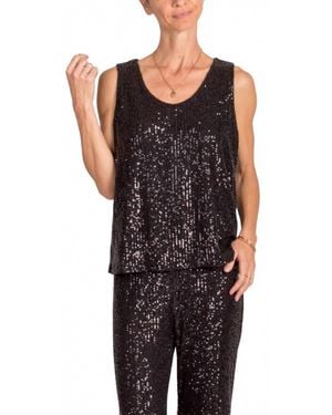 Gigi Moda Festa Sequin Tank Top - Black
