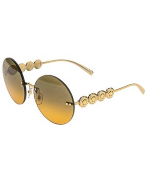 Versace Ve2214 Medusa Rimless Round Non-Polarized Sunglasses - Metallic