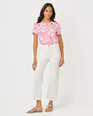 Lilly Pulitzer 27" Harleen High Rise Crop Jean - Pink