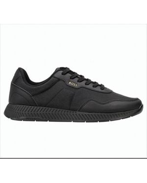BOSS Low-Top Titanium Running Sneakers - Black